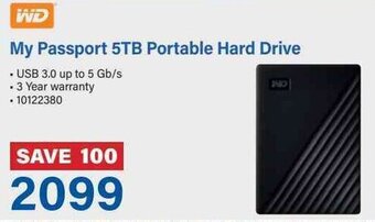 Incredible Connection WD My Passport 5TB Portable Hard Drive offer