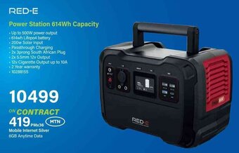 RED-E Power Station 614Wh Capacity