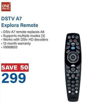 Incredible Connection DSTV A7 Explora Remote offer