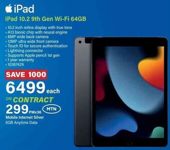 Incredible Connection iPad 10.2 9th Gen Wi-Fi 64GB offer