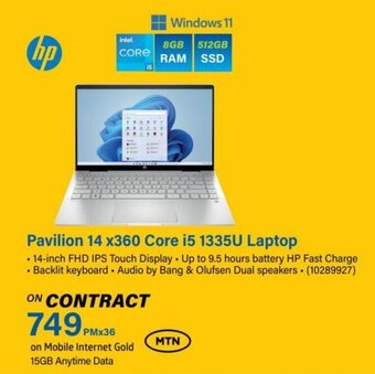 Incredible Connection Pavilion 14 x360 Core i5 1335U Laptop offer