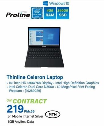 Incredible Connection Thinline Celeron Laptop offer