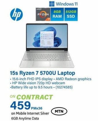 Incredible Connection 15s Ryzen 7 5700U Laptop offer
