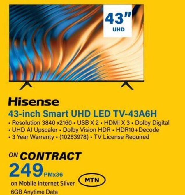 Hisense 43-inch Smart UHD LED TV-43A6H offer at Incredible Connection