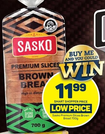 Pick n Pay Sasko Premium Slices Brown Bread 700g offer