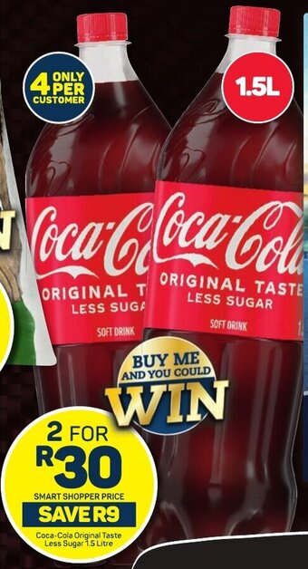 Pick n Pay Coca-Cola Original Taste Less Sugar 1.5 Litre offer