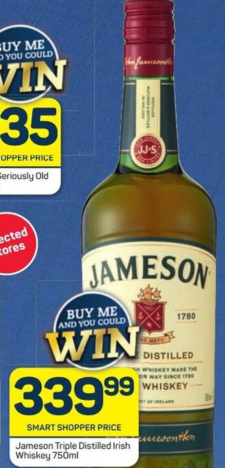 Pick n Pay Jameson Triple Distilled Irish Whiskey 750ml offer