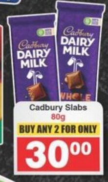 Frontline Cadbury Slabs 80g offer