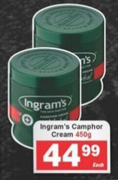 Ingram's Camphor Cream 450g