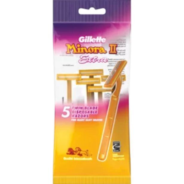 Gillette disposable minora ii razors 5 pack offer at Shoprite