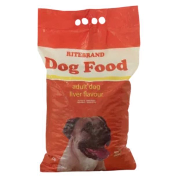 Ritebrand liver flavoured adult dog food 8kg offer at Shoprite