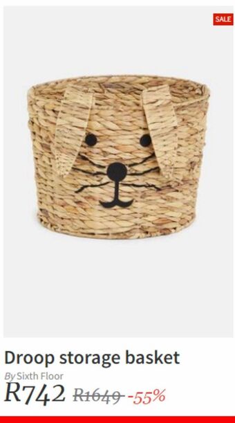 Droop storage basket