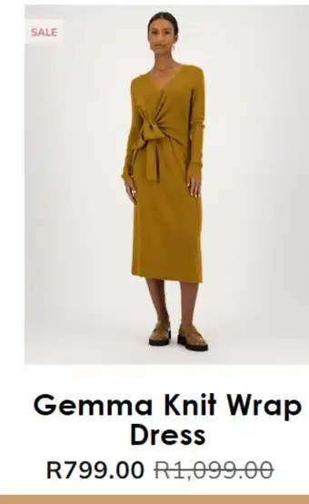 Gemma knit wrap dress