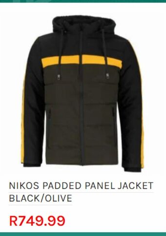 Nikos padded panel jacket black/olive