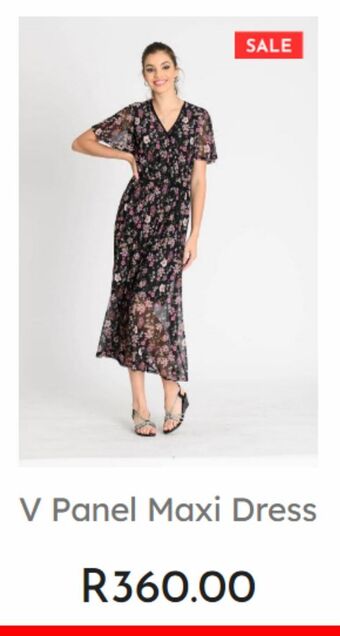 Contempo V panel maxi dress offer