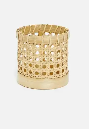 Rattan pen holder - natural