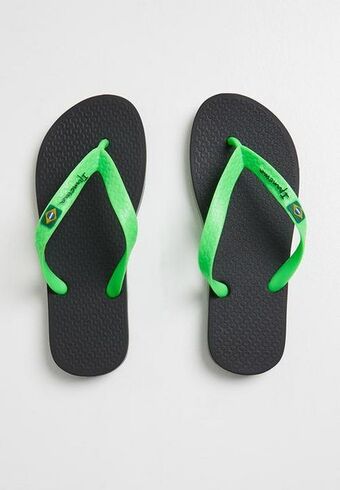 Boys thong slipper - black & green