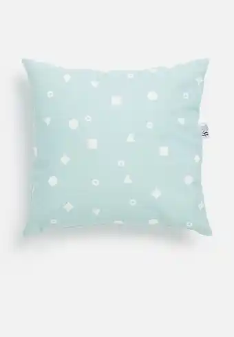 Geo confetti cushion cover - blue & white