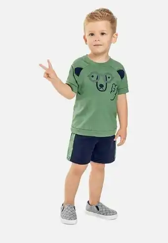 Superbalist Boys teddy tee & shorts set - green offer