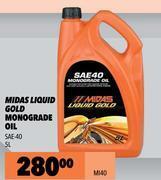 Midas Midas liquid gold monograde oil sae-40 mi40-5l offer