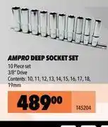 Midas Ampro deep socket set t45204 offer