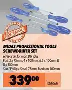 Midas professional tools screwdriver set sds06m