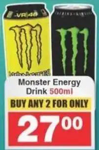 Frontline Monster Energy Drink 500ml BUY ANY 2 FOR ONLY offer