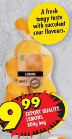 Shoprite EXPORT QUALITY LEMONS 800g bag offer