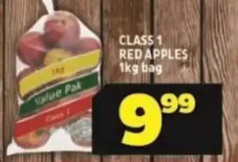 Usave 1kg bag CLASS 1 RED APPLES offer