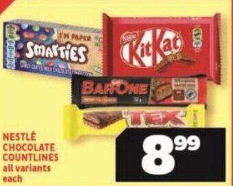 Usave NESTLÉ CHOCOLATE COUNTLINES all variants offer