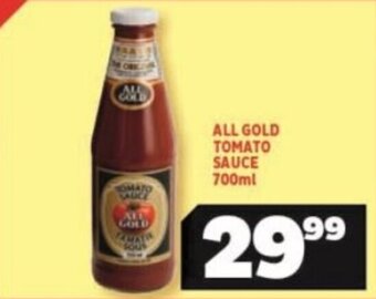 Usave ALL GOLD TOMATO SAUCE 700ml offer