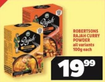 Usave ROBERTSONS RAJAH CURRY POWDER all variants 100g each offer