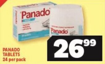 Usave PANADO TABLETS 24 per pack offer