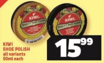 Usave Kiwi Shoe Polish all variants 50ml each offer