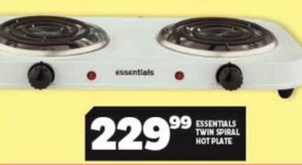 Usave ESSENTIALS TWIN SPIRAL HOT PLATE offer
