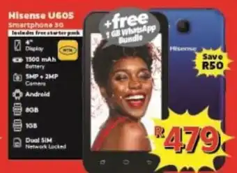 Usave Hisense UGOS Smartphone 30 Includes free starter pack offer