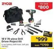 Builders Warehouse Ryobi 18v 70 piece drill driver project kit offer