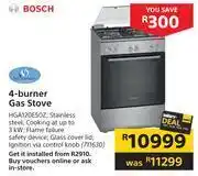 Builders Warehouse Bosch 4 burner gas stove offer