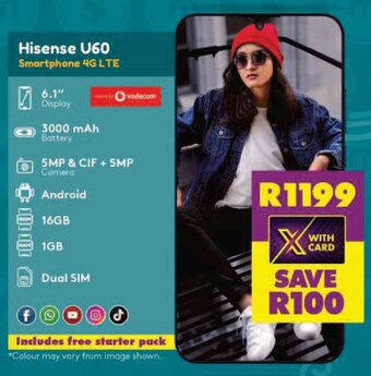 Shoprite Hisense U60 Smartphone 4G LTE offer