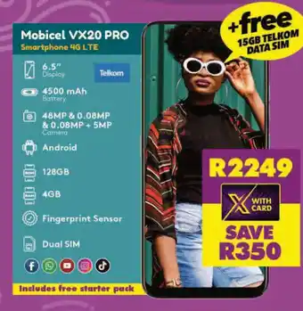 Shoprite Mobicel VX20 PRO Smartphone 4G LTE offer