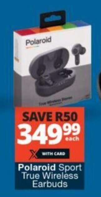 Checkers Polaroid Sport True Wireless Earbuds offer