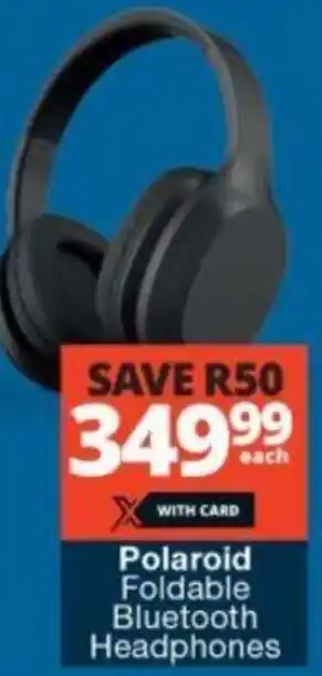 Checkers Polaroid Foldable Bluetooth Headphones offer