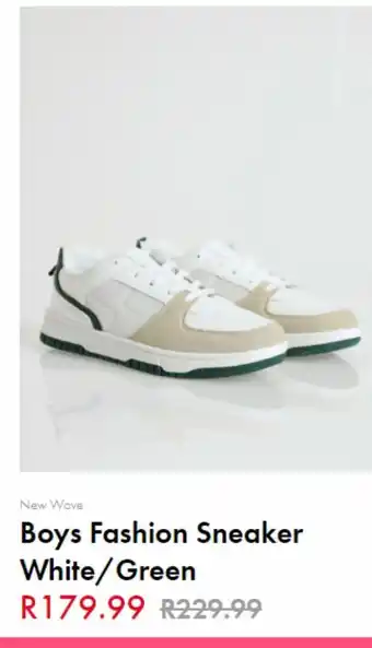Boys fashion sneaker white/green