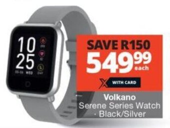Checkers Volkano Serene Series Watch - Black/Silver offer