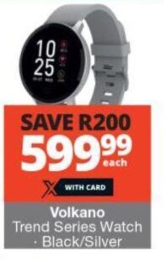 Checkers Volkano Trend Series Watch Black/Silver offer