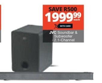 Checkers JVC Soundbar & Subwoofer -2.1-Channel offer