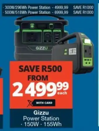 Checkers Gizzu Power Station offer