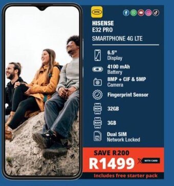 Checkers HISENSE E32 PRO SMARTPHONE 4G LTE offer