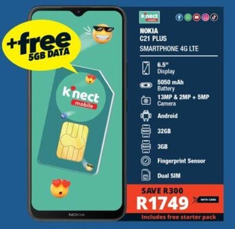 Checkers NOKIA C21 PLUS SMARTPHONE 4G LTE offer