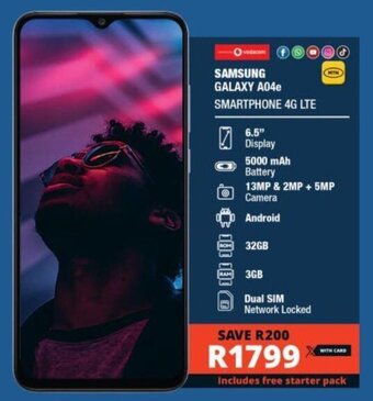 Checkers SAMSUNG GALAXY A04e SMARTPHONE 4G LTE offer